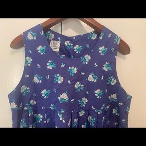 Vintage Laura Ashley sundress maxi floral purple